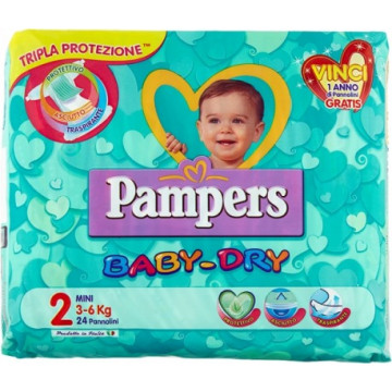 PAMPERS BABY DRY 2 MINI 3-6...