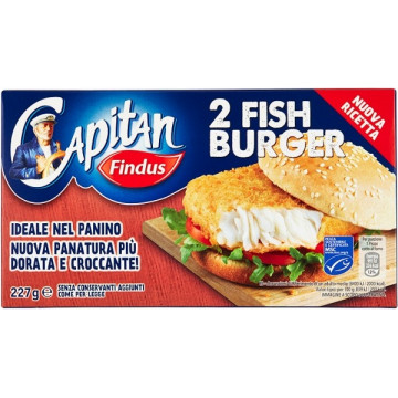 FISH BURGER 2 PZ FINDUS GR 227