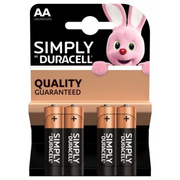 PILE DURACELL SIMPLY AA X 4