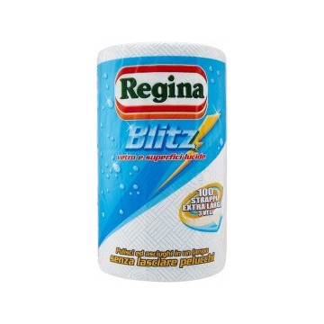 REGINA BLITZ CARTA CUCINA ASCIUGATUTTO ROTOLO 100 STRAPPI 3 VELI