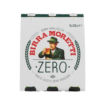 BIRRA MORETTI ZERO CL.33X3